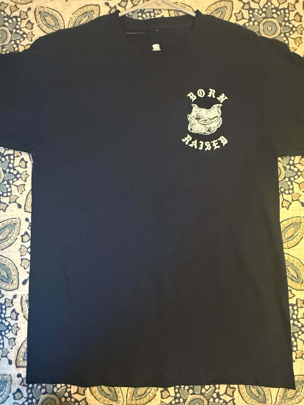 Born X Raised Bulldog Graphic "On The Turf" T-Shirt Black Size M
